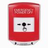 Show product details for GLR0A1PO-EN STI Red Indoor Only Shield w/ Sound Key-to-Reset Push Button with EMERGENCY POWER OFF Label English