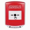 Show product details for GLR0A1PO-ES STI Red Indoor Only Shield w/ Sound Key-to-Reset Push Button with EMERGENCY POWER OFF Label Spanish