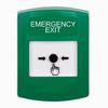 Show product details for GLR101EX-EN STI Green Indoor Only No Cover Key-to-Reset Push Button with EMERGENCY EXIT Label English