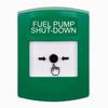 Show product details for GLR101PS-EN STI Green Indoor Only No Cover Key-to-Reset Push Button with FUEL PUMP SHUT-DOWN Label English