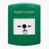 GLR101PX-EN STI Green Indoor Only No Cover Key-to-Reset Push Button with PUSH TO EXIT Label English