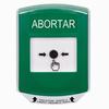 Show product details for GLR121AB-ES STI Green Indoor Only Shield Key-to-Reset Push Button with ABORT Label Spanish