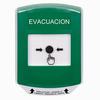 Show product details for GLR121EV-ES STI Green Indoor Only Shield Key-to-Reset Push Button with EVACUATION Label Spanish