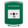 GLR121EV-ES STI Green Indoor Only Shield Key-to-Reset Push Button with EVACUATION Label Spanish