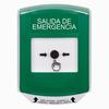 Show product details for GLR121EX-ES STI Green Indoor Only Shield Key-to-Reset Push Button with EMERGENCY EXIT Label Spanish