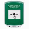 Show product details for GLR121PO-EN STI Green Indoor Only Shield Key-to-Reset Push Button with EMERGENCY POWER OFF Label English