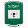 Show product details for GLR121PO-ES STI Green Indoor Only Shield Key-to-Reset Push Button with EMERGENCY POWER OFF Label Spanish