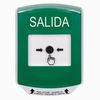 Show product details for GLR121XT-ES STI Green Indoor Only Shield Key-to-Reset Push Button with EXIT Label Spanish