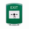 Show product details for GLR1A1XT-EN STI Green Indoor Only Shield w/ Sound Key-to-Reset Push Button with EXIT Label English