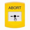 Show product details for GLR201AB-EN STI Yellow Indoor Only No Cover Key-to-Reset Push Button with ABORT Label English