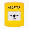 Show product details for GLR201AB-ES STI Yellow Indoor Only No Cover Key-to-Reset Push Button with ABORT Label Spanish