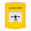 Show product details for GLR201LD-EN STI Yellow Indoor Only No Cover Key-to-Reset Push Button with LOCKDOWN Label English