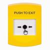 Show product details for GLR201PX-EN STI Yellow Indoor Only No Cover Key-to-Reset Push Button with PUSH TO EXIT Label English