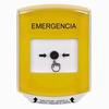 Show product details for GLR221EM-ES STI Yellow Indoor Only Shield Key-to-Reset Push Button with EMERGENCY Label Spanish