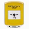Show product details for GLR221ES-EN STI Yellow Indoor Only Shield Key-to-Reset Push Button with EMERGENCY STOP Label English