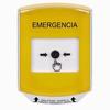 Show product details for GLR2A1EM-ES STI Yellow Indoor Only Shield w/ Sound Key-to-Reset Push Button with EMERGENCY Label Spanish
