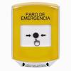 Show product details for GLR2A1ES-ES STI Yellow Indoor Only Shield w/ Sound Key-to-Reset Push Button with EMERGENCY STOP Label Spanish
