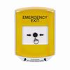 Show product details for GLR2A1EX-EN STI Yellow Indoor Only Shield w/ Sound Key-to-Reset Push Button with EMERGENCY EXIT Label English