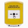 Show product details for GLR2A1EX-ES STI Yellow Indoor Only Shield w/ Sound Key-to-Reset Push Button with EMERGENCY EXIT Label Spanish