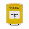 Show product details for GLR2A1PO-EN STI Yellow Indoor Only Shield w/ Sound Key-to-Reset Push Button with EMERGENCY POWER OFF Label English