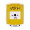 GLR2A1PO-EN STI Yellow Indoor Only Shield w/ Sound Key-to-Reset Push Button with EMERGENCY POWER OFF Label English