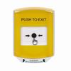 GLR2A1PX-EN STI Yellow Indoor Only Shield w/ Sound Key-to-Reset Push Button with PUSH TO EXIT Label English