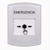 Show product details for GLR301EM-ES STI White Indoor Only No Cover Key-to-Reset Push Button with EMERGENCY Label Spanish