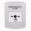 Show product details for GLR301ES-EN STI White Indoor Only No Cover Key-to-Reset Push Button with EMERGENCY STOP Label English