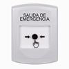 Show product details for GLR301EX-ES STI White Indoor Only No Cover Key-to-Reset Push Button with EMERGENCY EXIT Label Spanish