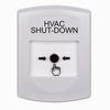 Show product details for GLR301HV-EN STI White Indoor Only No Cover Key-to-Reset Push Button with HVAC SHUT-DOWN Label English