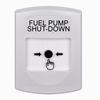 Show product details for GLR301PS-EN STI White Indoor Only No Cover Key-to-Reset Push Button with FUEL PUMP SHUT-DOWN Label English
