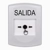 GLR301XT-ES STI White Indoor Only No Cover Key-to-Reset Push Button with EXIT Label Spanish