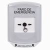 Show product details for GLR321ES-ES STI White Indoor Only Shield Key-to-Reset Push Button with EMERGENCY STOP Label Spanish
