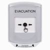 Show product details for GLR321EV-EN STI White Indoor Only Shield Key-to-Reset Push Button with EVACUATION Label English