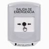 Show product details for GLR321EX-ES STI White Indoor Only Shield Key-to-Reset Push Button with EMERGENCY EXIT Label Spanish