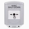 Show product details for GLR321HV-EN STI White Indoor Only Shield Key-to-Reset Push Button with HVAC SHUT-DOWN Label English