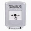 Show product details for GLR321PO-ES STI White Indoor Only Shield Key-to-Reset Push Button with EMERGENCY POWER OFF Label Spanish