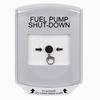 Show product details for GLR321PS-EN STI White Indoor Only Shield Key-to-Reset Push Button with FUEL PUMP SHUT-DOWN Label English
