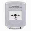Show product details for GLR321PS-ES STI White Indoor Only Shield Key-to-Reset Push Button with FUEL PUMP SHUT-DOWN Label Spanish