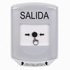 Show product details for GLR321XT-ES STI White Indoor Only Shield Key-to-Reset Push Button with EXIT Label Spanish