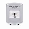 Show product details for GLR3A1ES-EN STI White Indoor Only Shield w/ Sound Key-to-Reset Push Button with EMERGENCY STOP Label English