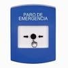 Show product details for GLR401ES-ES STI Blue Indoor Only No Cover Key-to-Reset Push Button with EMERGENCY STOP Label Spanish