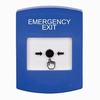 Show product details for GLR401EX-EN STI Blue Indoor Only No Cover Key-to-Reset Push Button with EMERGENCY EXIT Label English
