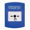 Show product details for GLR401PO-EN STI Blue Indoor Only No Cover Key-to-Reset Push Button with EMERGENCY POWER OFF Label English