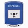 Show product details for GLR421EM-ES STI Blue Indoor Only Shield Key-to-Reset Push Button with EMERGENCY Label Spanish