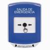 Show product details for GLR421EX-ES STI Blue Indoor Only Shield Key-to-Reset Push Button with EMERGENCY EXIT Label Spanish
