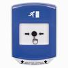 Show product details for GLR421RM-ES STI Blue Indoor Only Shield Key-to-Reset Push Button with Running Man Icon Spanish