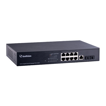 GV-APOE0811 Geovision 8-Port Gigabit 802.3at Web Management PoE Switch