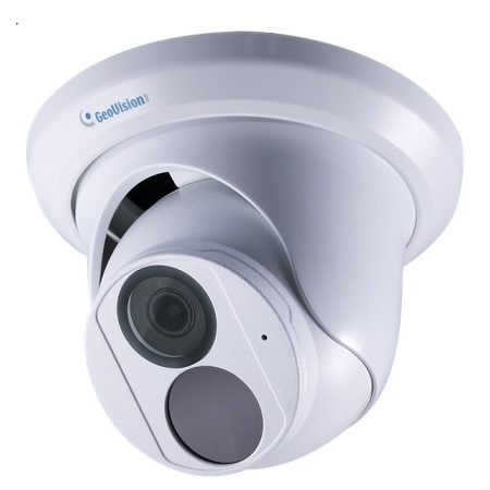 GV-EBD2705-2F Geovision 2.8mm 30FPS @ 1080p Outdoor IR Day/Night WDR Eyeball IP Dome Security Camera 12VDC/PoE