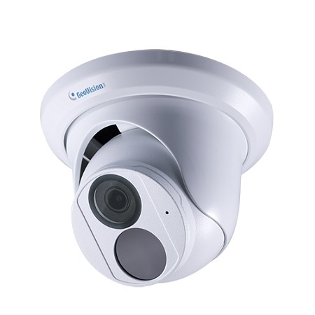 GV-EBD4704 Geovision 2.8mm 30FPS @ 4MP Outdoor IR Day/Night WDR Eyeball IP Security Camera 12VDC/PoE